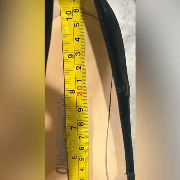 VTG*Salvatore Ferragamo Nero Suede/Leather Patchwork Pumps~7.5B~square toes - Picture 11 of 16